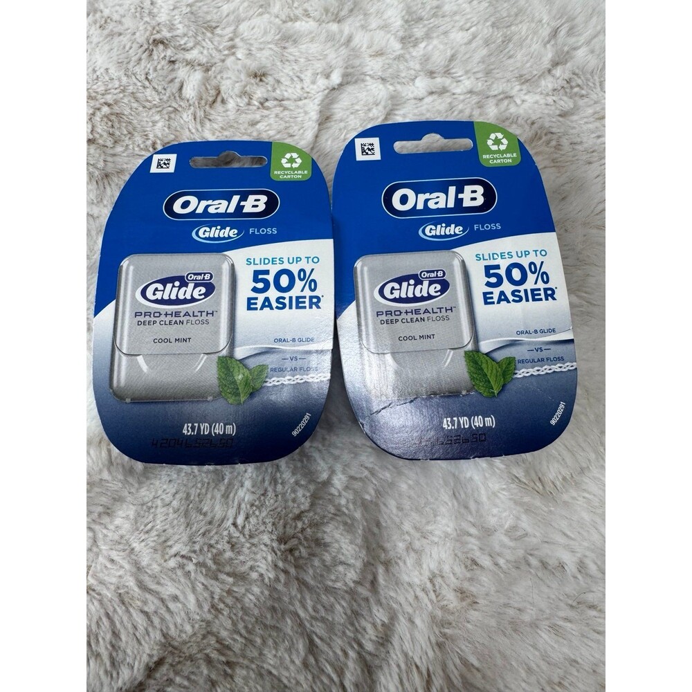 2 Pack ORIGINAL Oral-B Glide PRO HEALTH Deep Clean Dental Floss Cool Mint